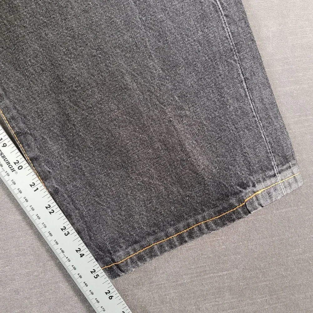 Levis 501 Button Fly Faded‎ Black Baggy Jeans Actual Size 43 x 26 Flawed